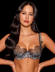 Addison Zebra Bra and Bottom Lingerie Set