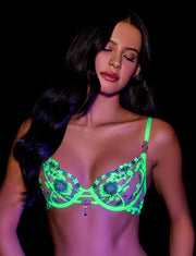 Aluna Green 3 Piece Lingerie Set