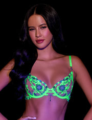 Aluna Green Bra & Bottom Lingerie Set