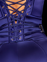 Chastity Navy Corset Set