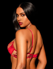 Jules Red 3 Piece Lingerie Set