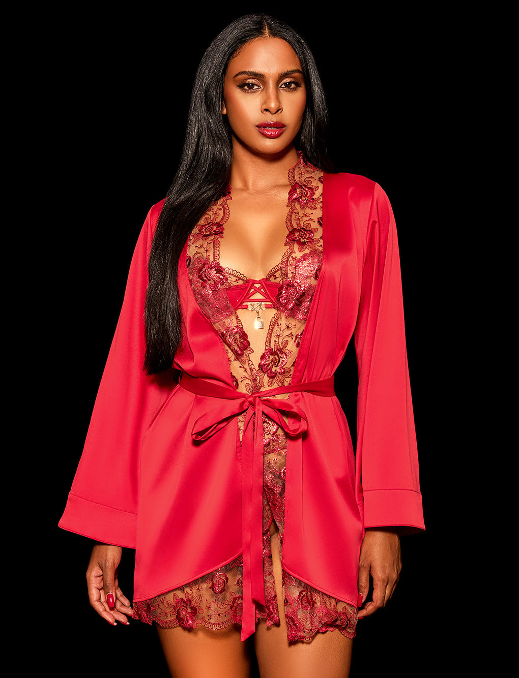 Jules Red Robe | Shop ROBES & CHEMISES | Honey Birdette Jules Red Robe | Shop ROBES & CHEMISES | Honey Birdette