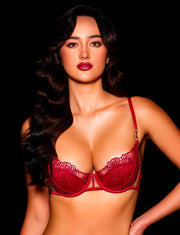 Kiera Red Bra & Bottom Lingerie Set