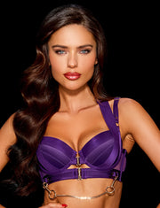 Kukuro Purple Bra & Bottom Lingerie Set