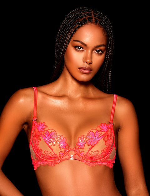 Lola Neon Pink 3 Piece Lingerie Set