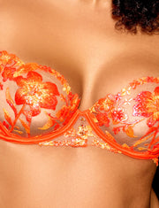 Phoenix Orange Bra & Bottom Lingerie Set