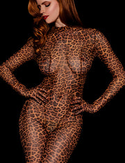 Selena Leopard Catsuit