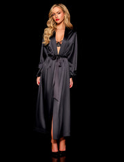 Whitney Black Long Robe